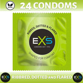 24X EXS Ribbed Condoms Male Condom